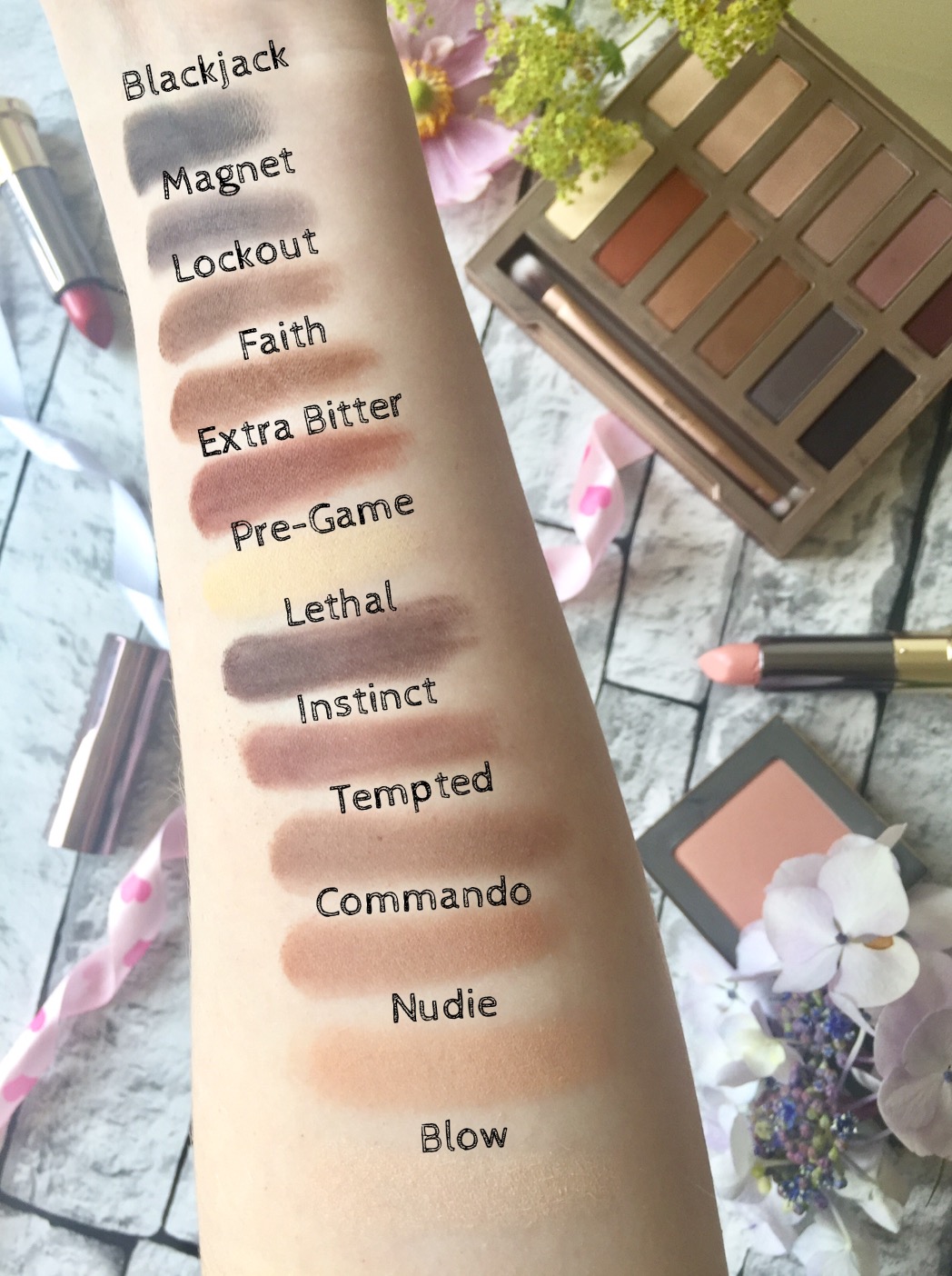 Urban Decay Naked Ultimate Basics Eyeshadow Palette and swatches