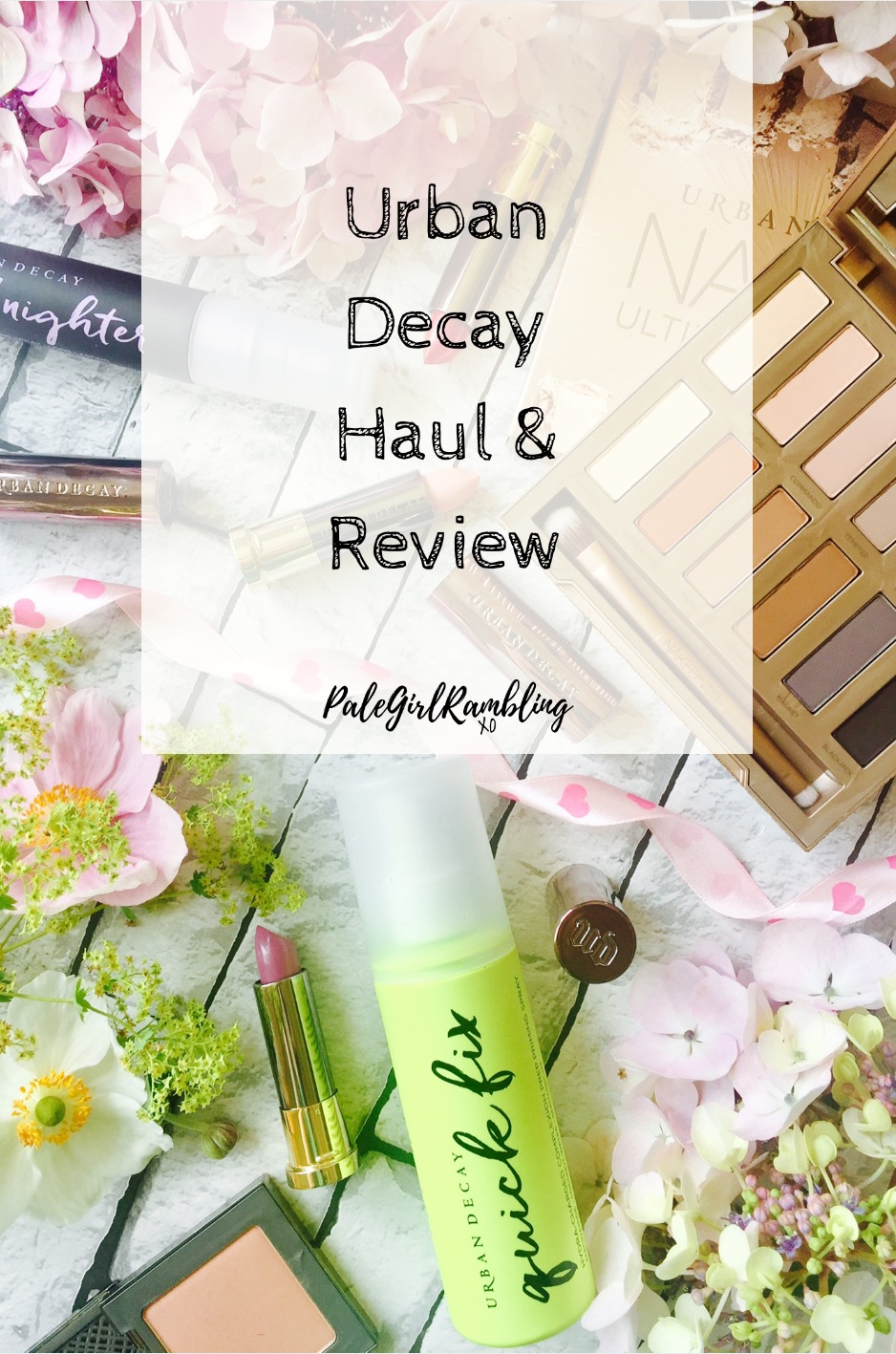 Urban Decay Haul and review all Nighter setting spray prep spray primer naked Ultimate Basics palette Vice lipsticks swatches