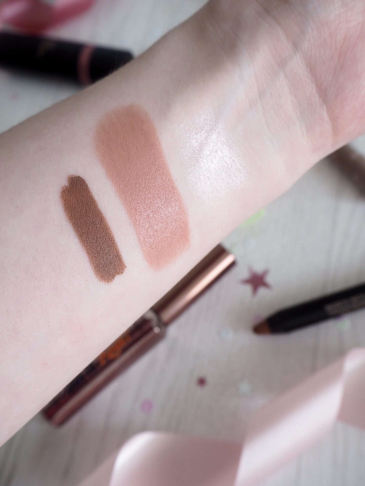 5 minute makeup routine swatches